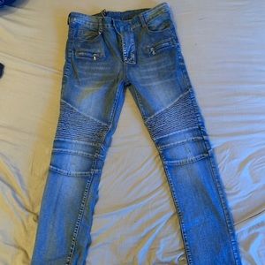 Blue Biker Jeans
